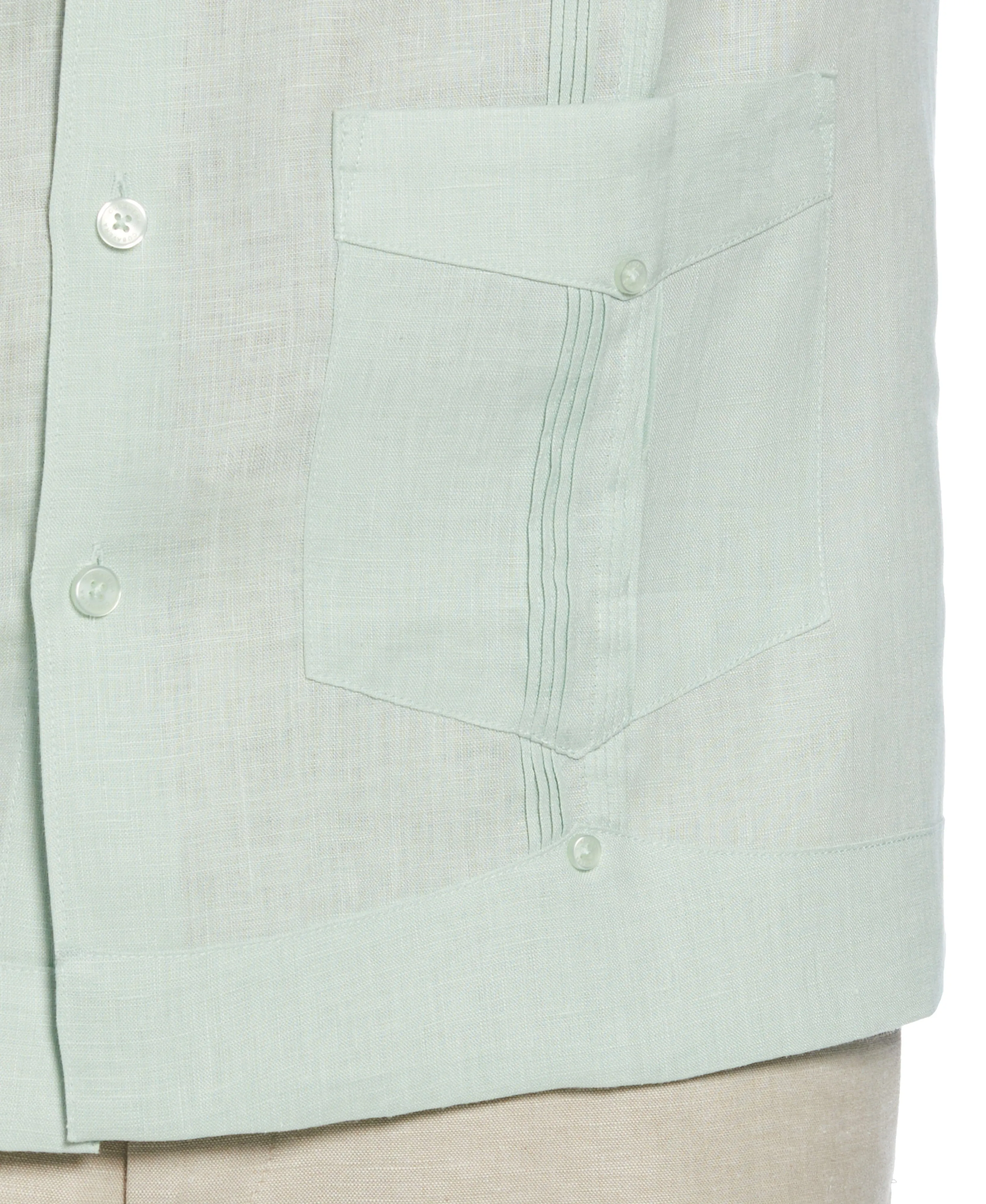 100% Linen Four-Pocket Guayabera Shirt