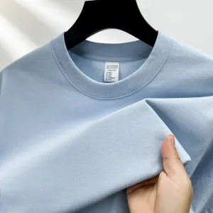 100% Pure Cotton Men's Short Sleeve Round Neck T-Shirt
