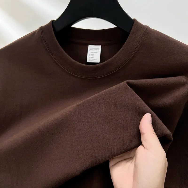 100% Pure Cotton Men's Short Sleeve Round Neck T-Shirt