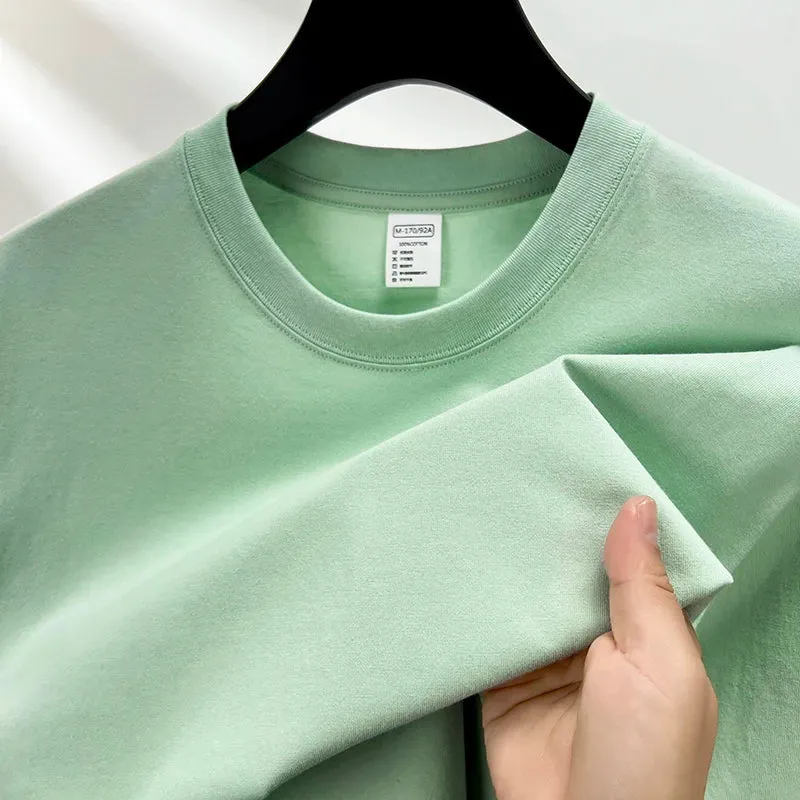 100% Pure Cotton Men's Short Sleeve Round Neck T-Shirt