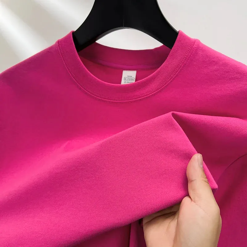 100% Pure Cotton Men's Short Sleeve Round Neck T-Shirt