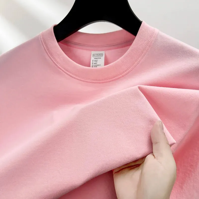 100% Pure Cotton Men's Short Sleeve Round Neck T-Shirt