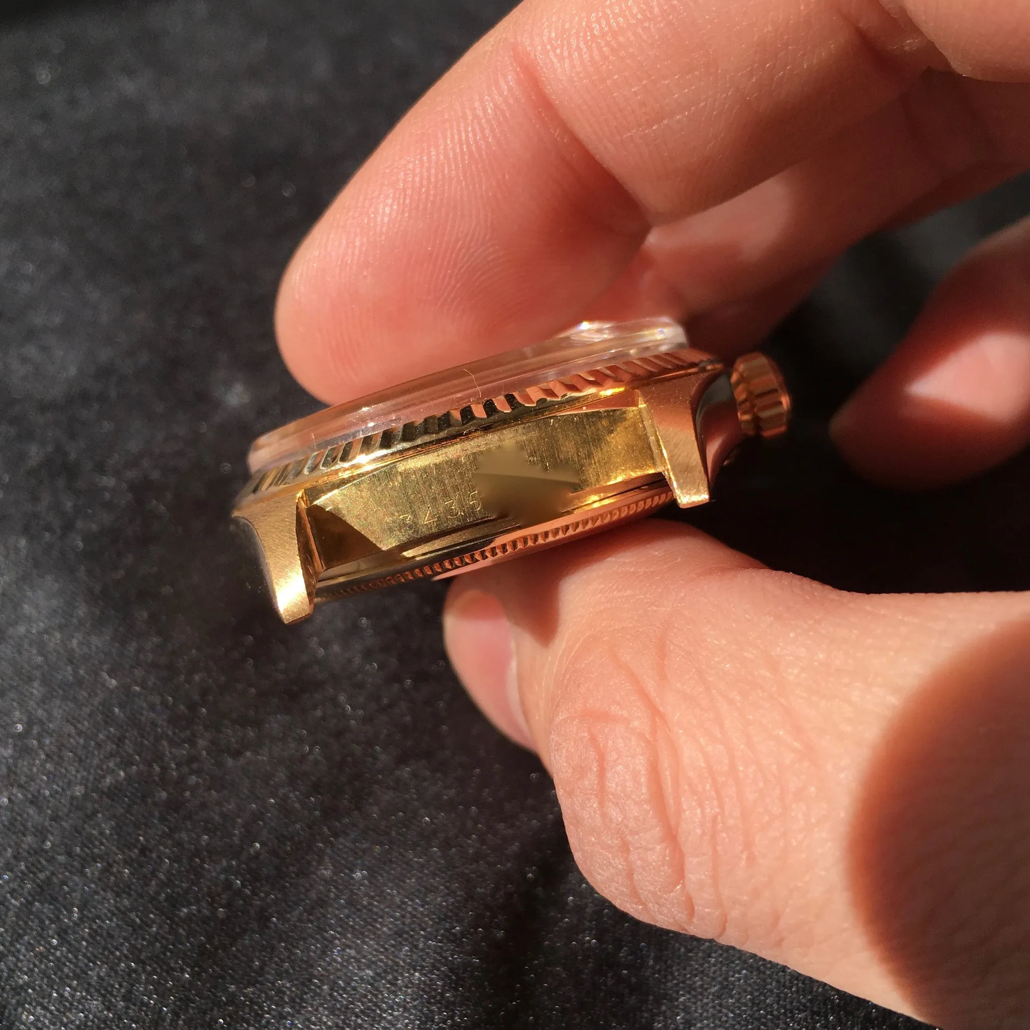 1972 Rolex President 1803 Day Date 18K Yellow Gold Linen Wristwatch