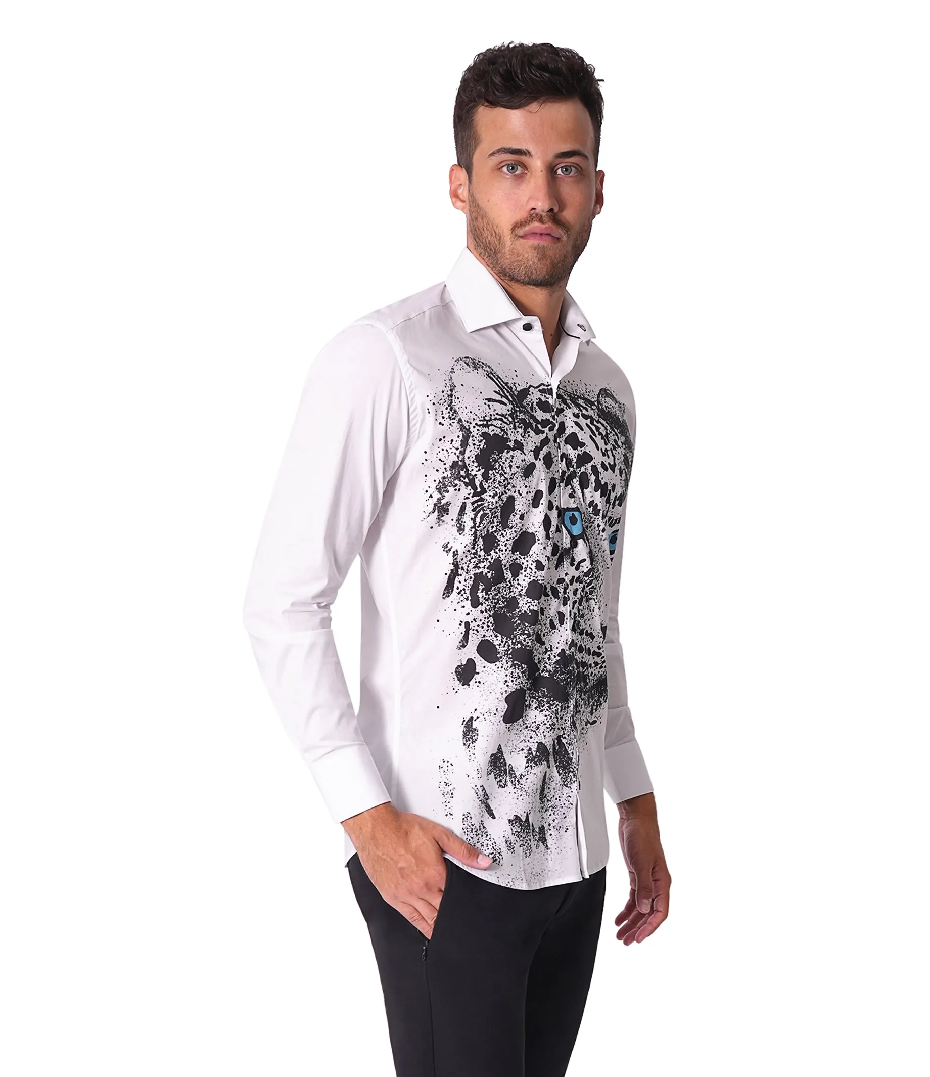 Ace Leopard White Shirt