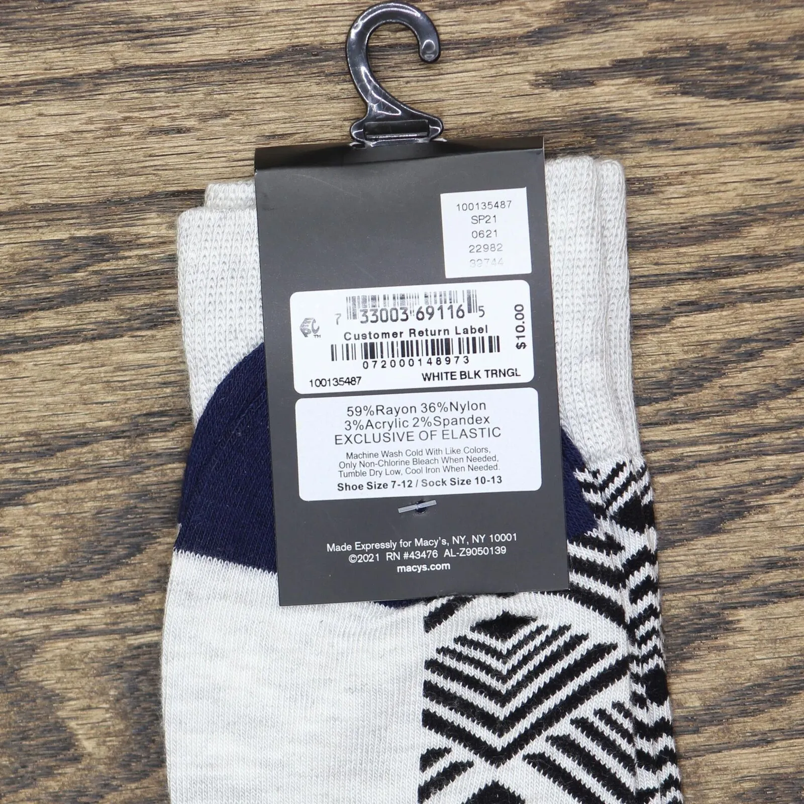 Alfani Men's Linear Geometric Dress Socks