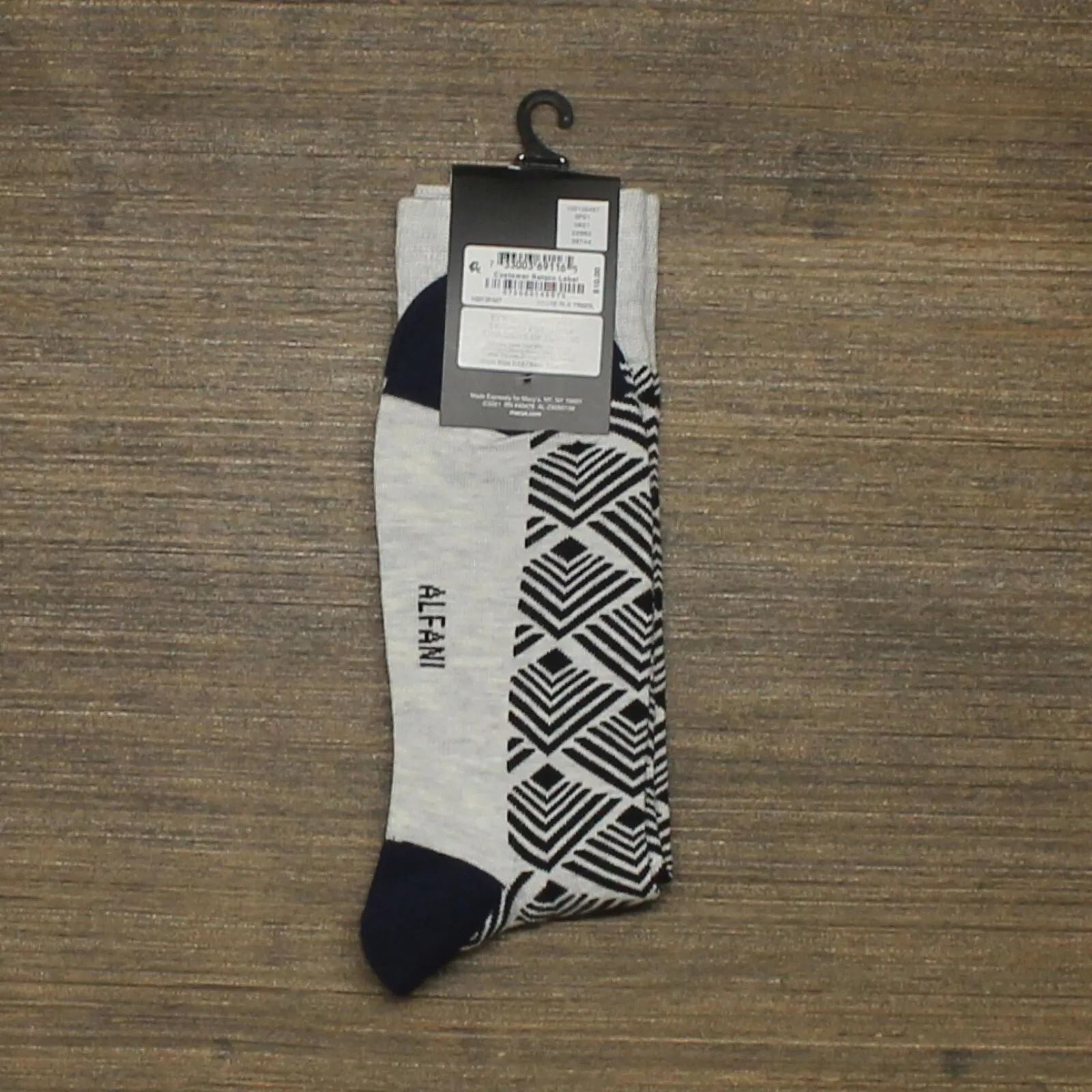 Alfani Men's Linear Geometric Dress Socks