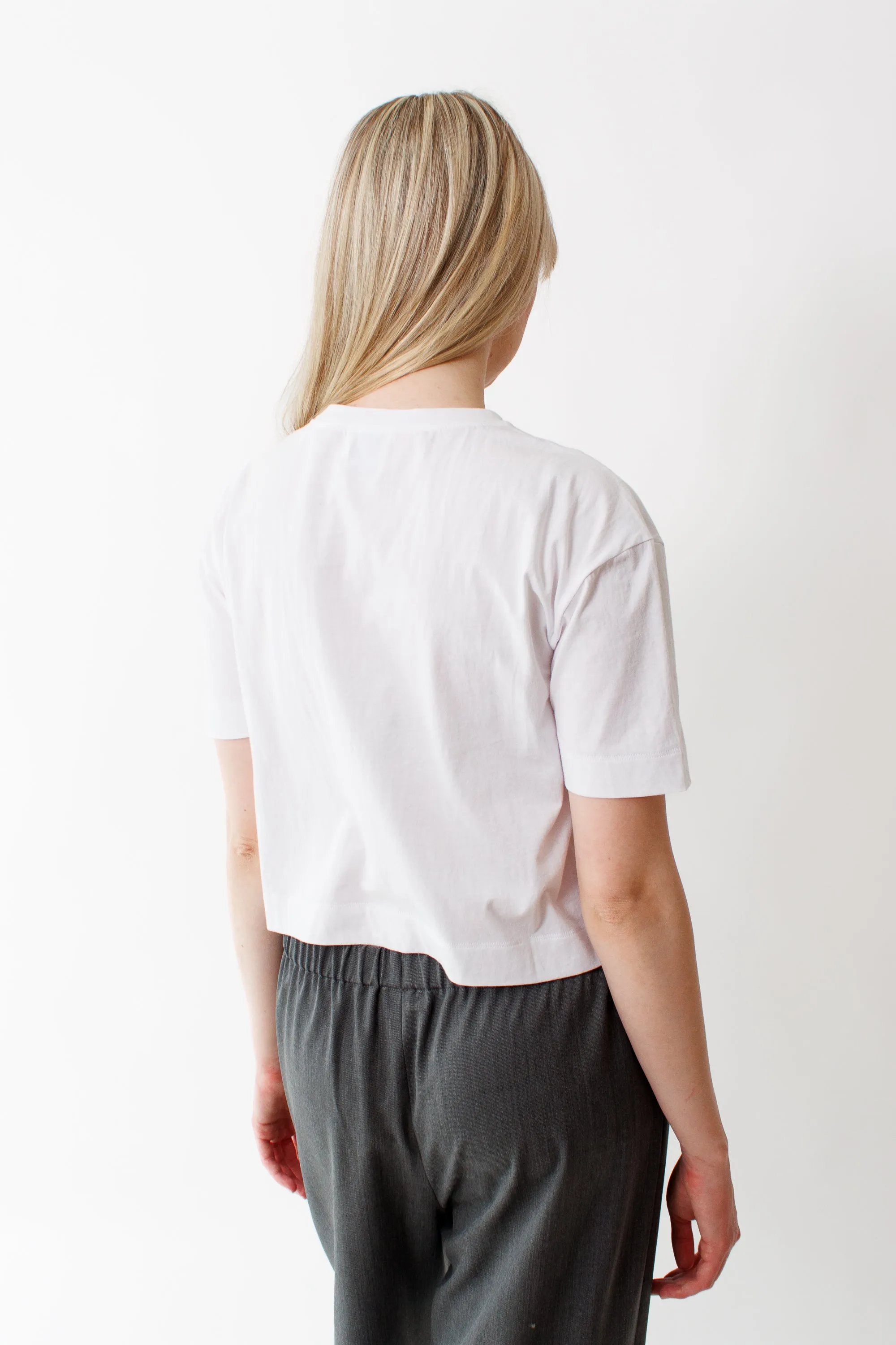 Allude Cropped Cotton Tee