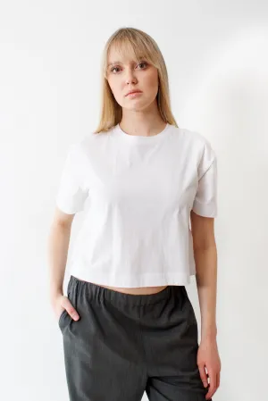 Allude Cropped Cotton Tee