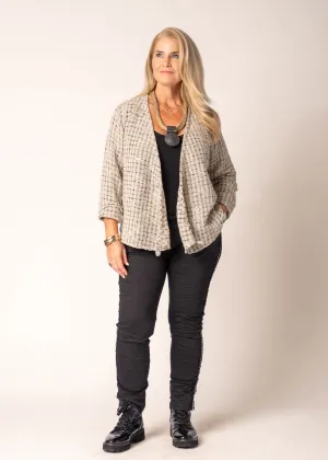 Amara Linen Jacket in Latte