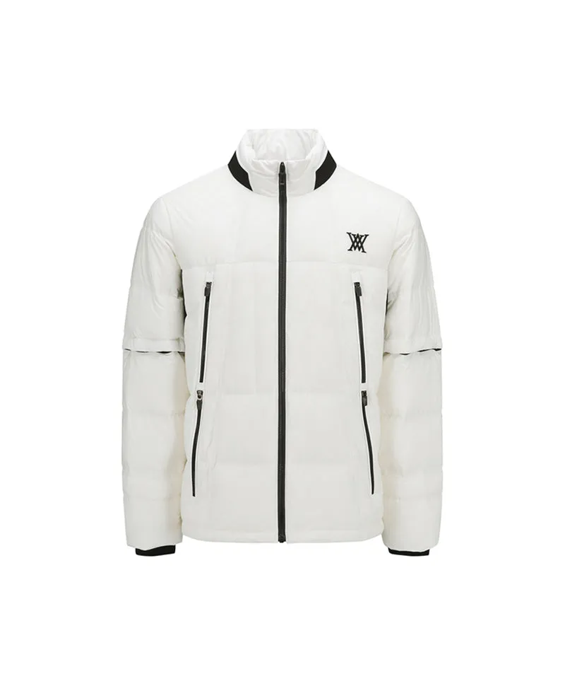 ANEW Golf Men's Sleeve Detachable Down Jacket - Ivory