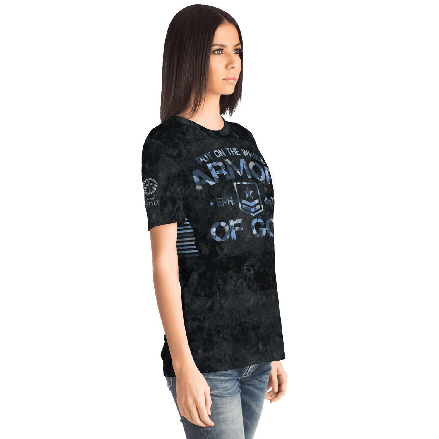 Armor of God - Blue and Black Camo Shirt