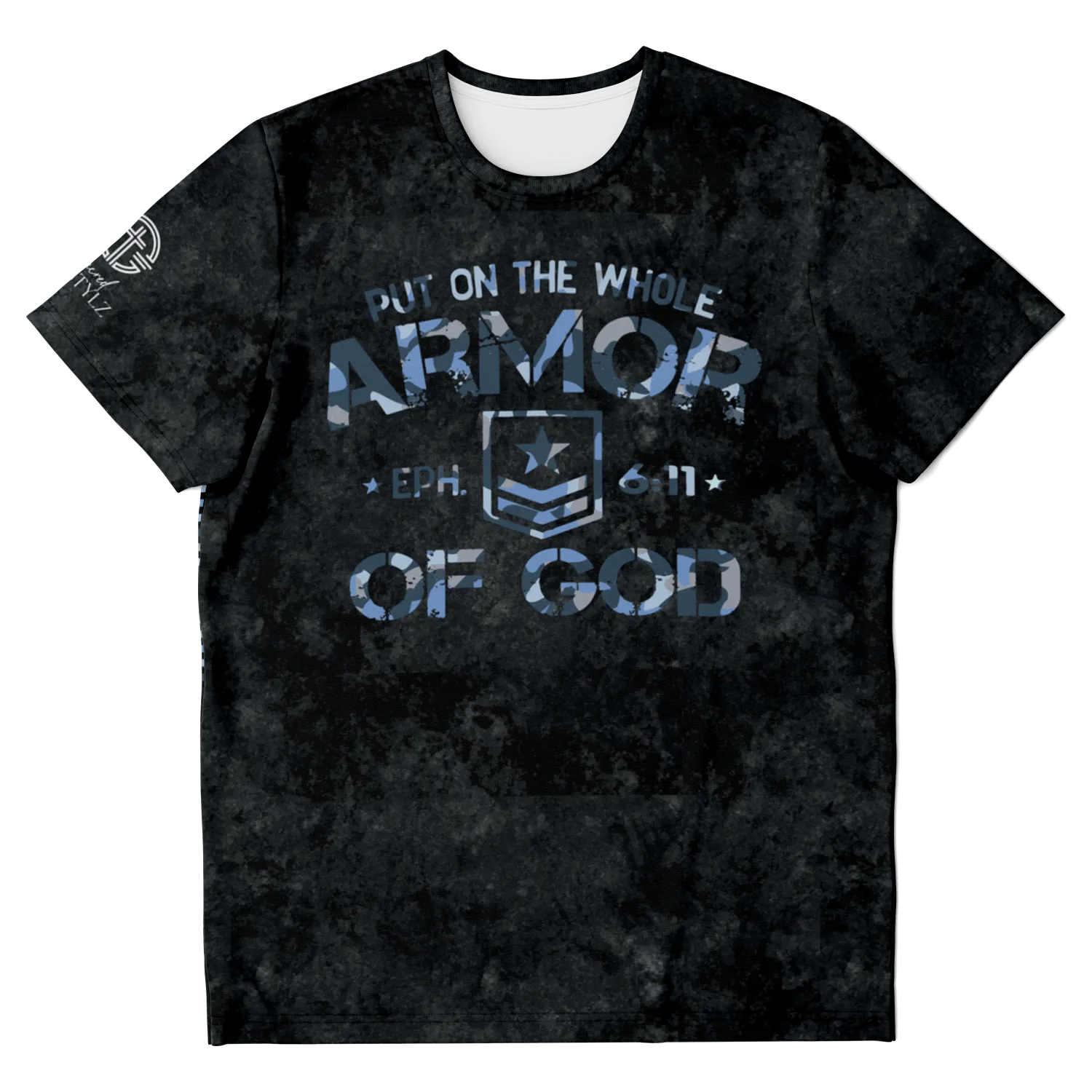 Armor of God - Blue and Black Camo Shirt
