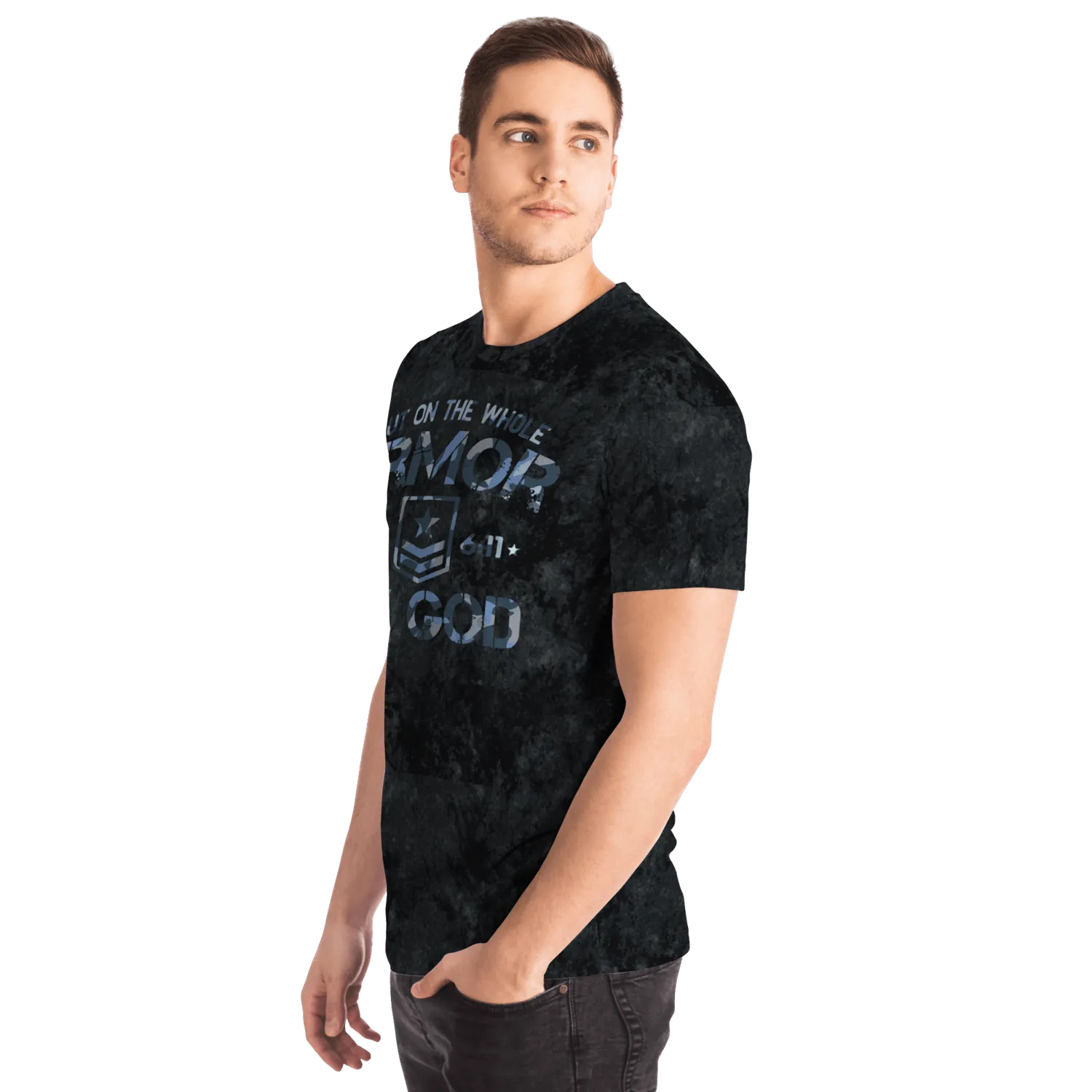 Armor of God - Blue and Black Camo Shirt