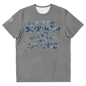 Armor of God - Blue and Gray Camo Shirt