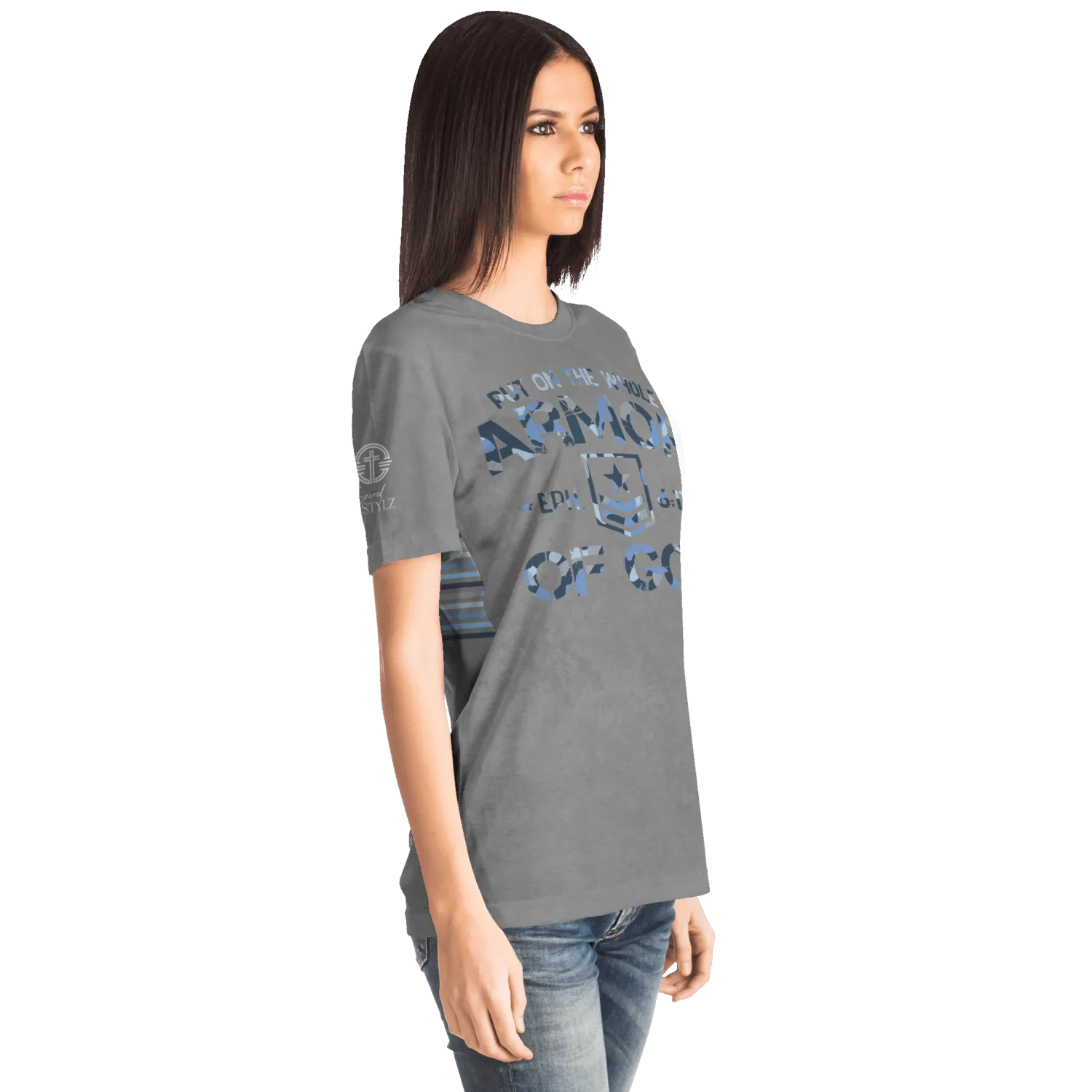 Armor of God - Blue and Gray Camo Shirt