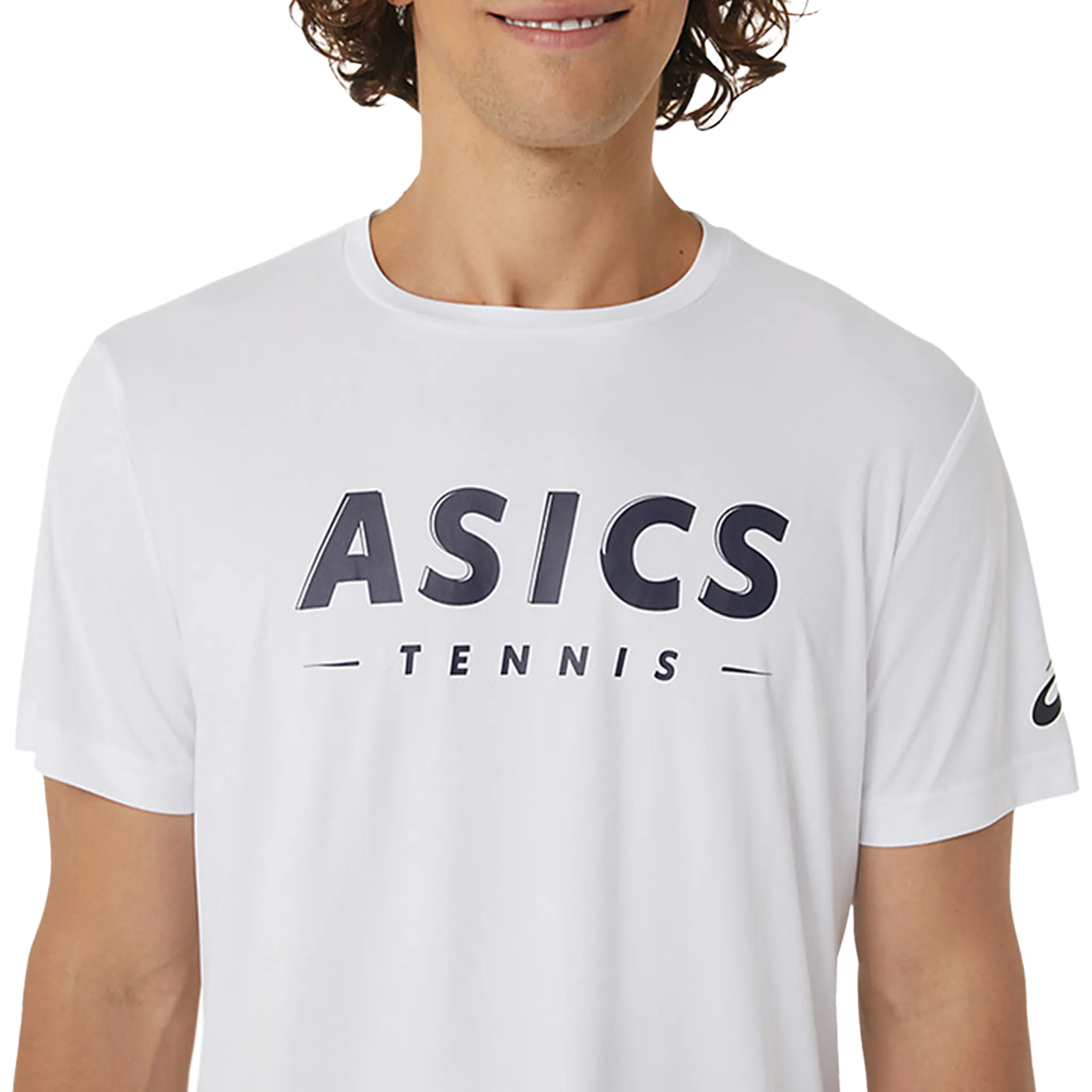 Asics Men's Court Graphic T-Shirt Brilliant White