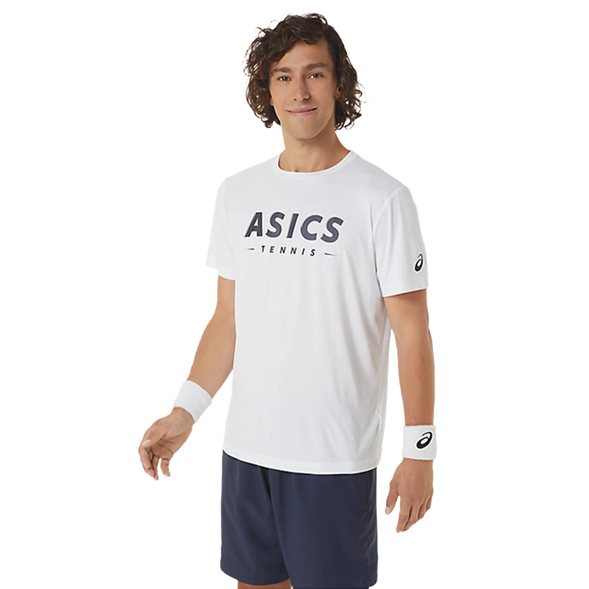 Asics Men's Court Graphic T-Shirt Brilliant White