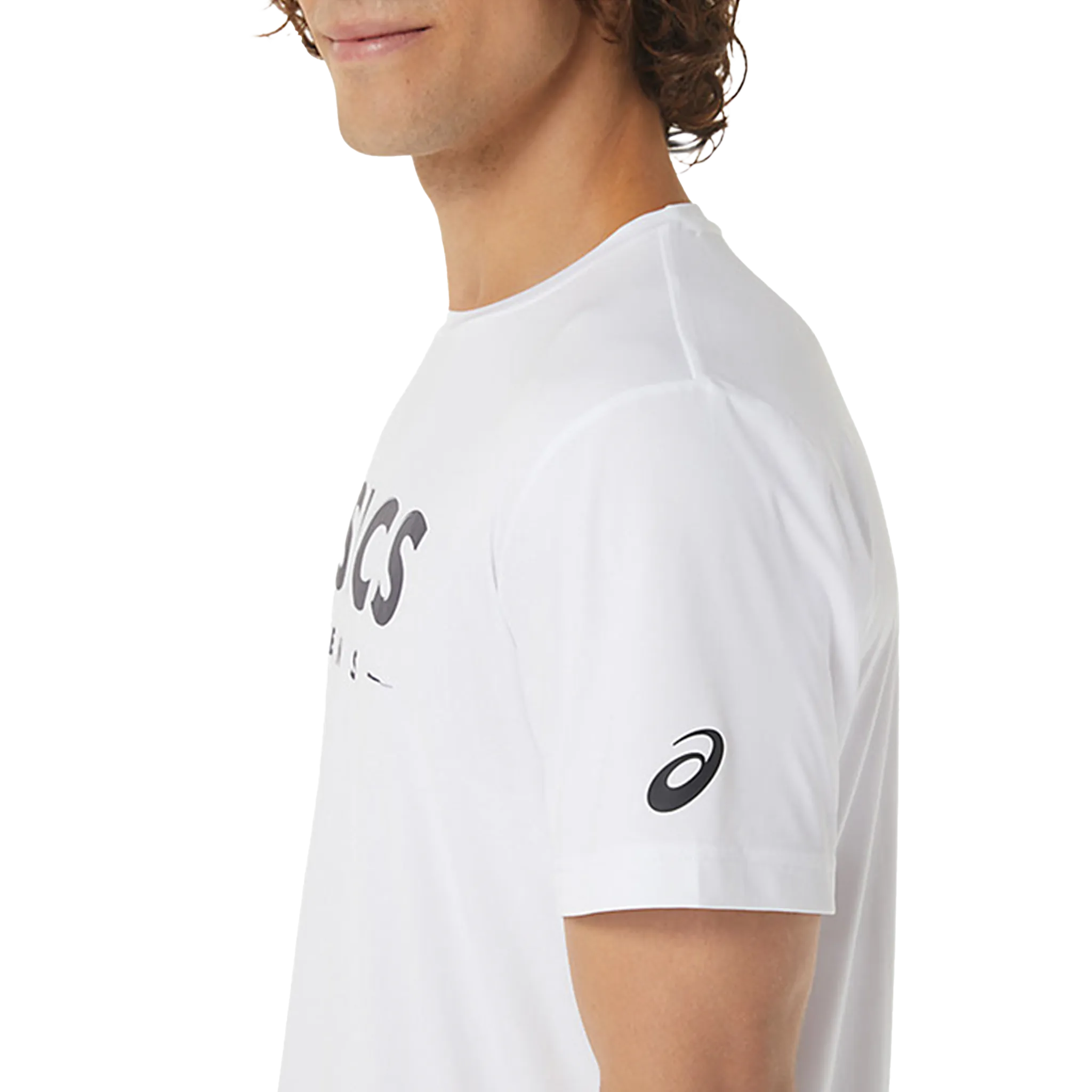 Asics Men's Court Graphic T-Shirt Brilliant White