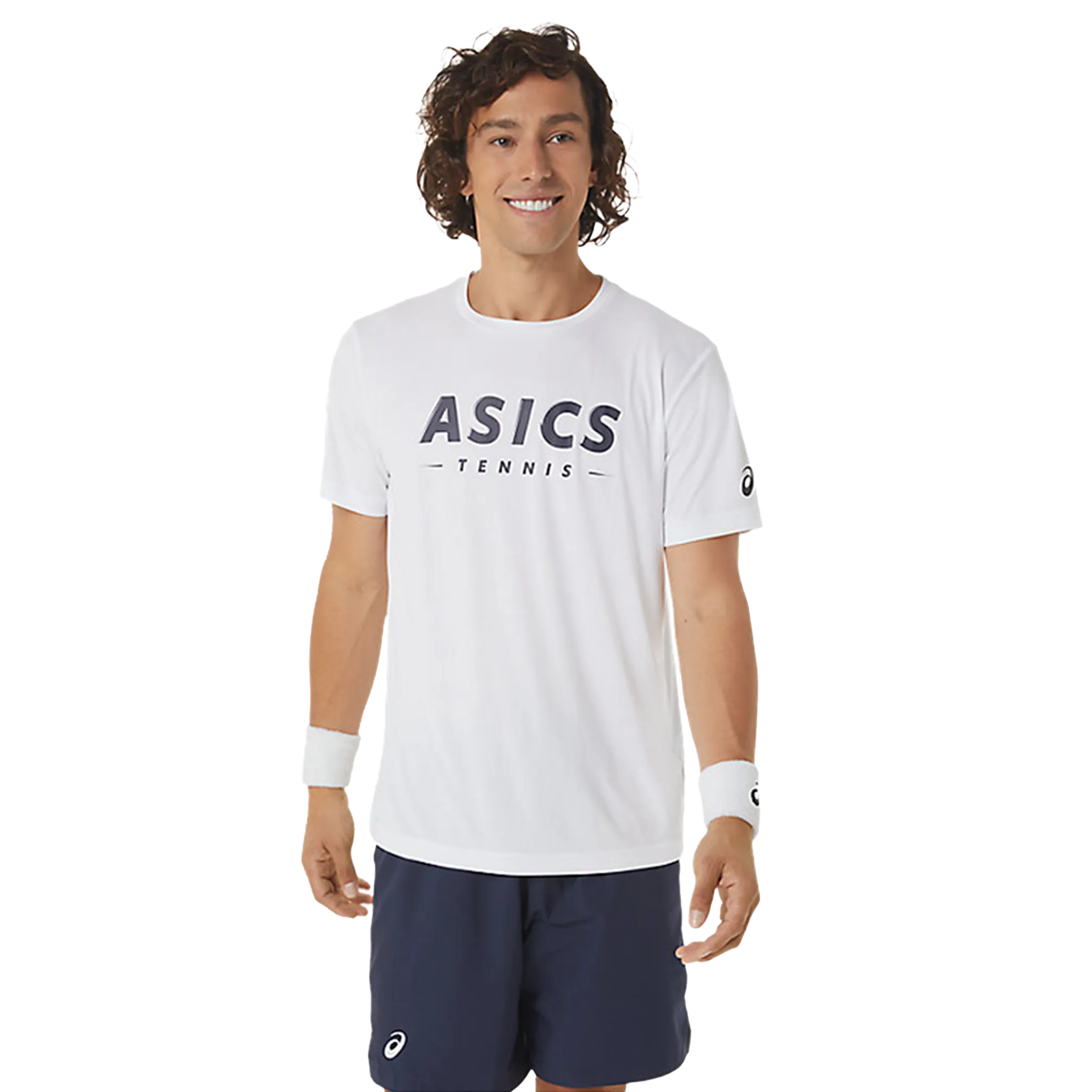 Asics Men's Court Graphic T-Shirt Brilliant White