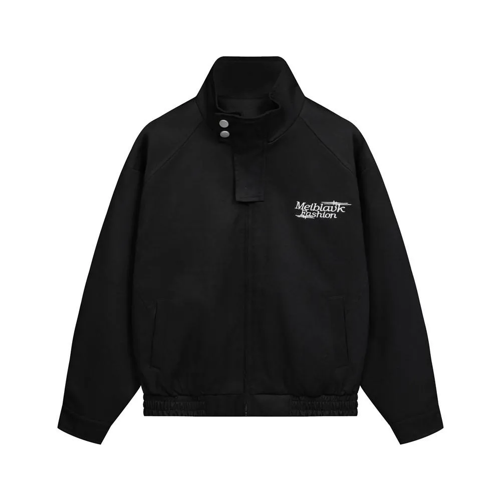Autumn And Winter Trendy Brand Men's Workwear Vertical Collar Jacket Vibe American Casual Loose Small Embroidered Alphabet Flying Baseball Suit
