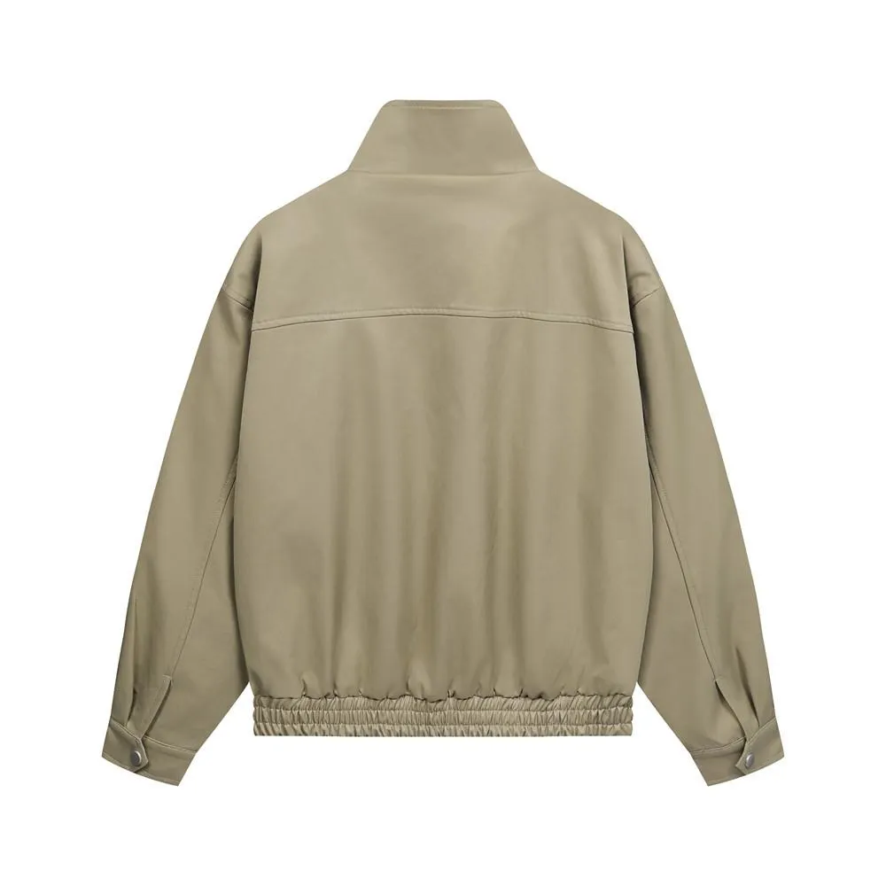 Autumn And Winter Trendy Brand Men's Workwear Vertical Collar Jacket Vibe American Casual Loose Small Embroidered Alphabet Flying Baseball Suit