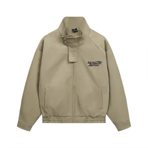 Autumn And Winter Trendy Brand Men's Workwear Vertical Collar Jacket Vibe American Casual Loose Small Embroidered Alphabet Flying Baseball Suit