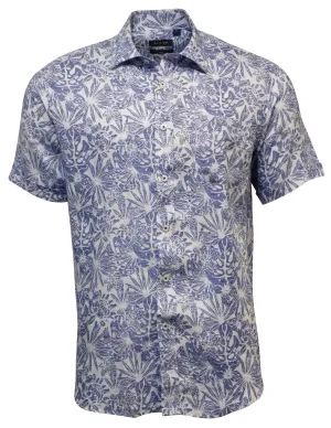 Back Bay Linen Print Short Sleeve Shirt