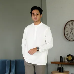 Barqi Kemeja Koko Rami Basic Lengan Panjang