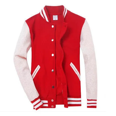 Baseball Jacket Men Sweatshirt College Sportswear Jackets Casual Slim Fit Jacket Mens Clothing 10 Colors