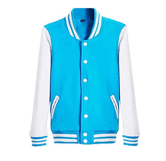 Baseball Jacket Men Sweatshirt College Sportswear Jackets Casual Slim Fit Jacket Mens Clothing 10 Colors