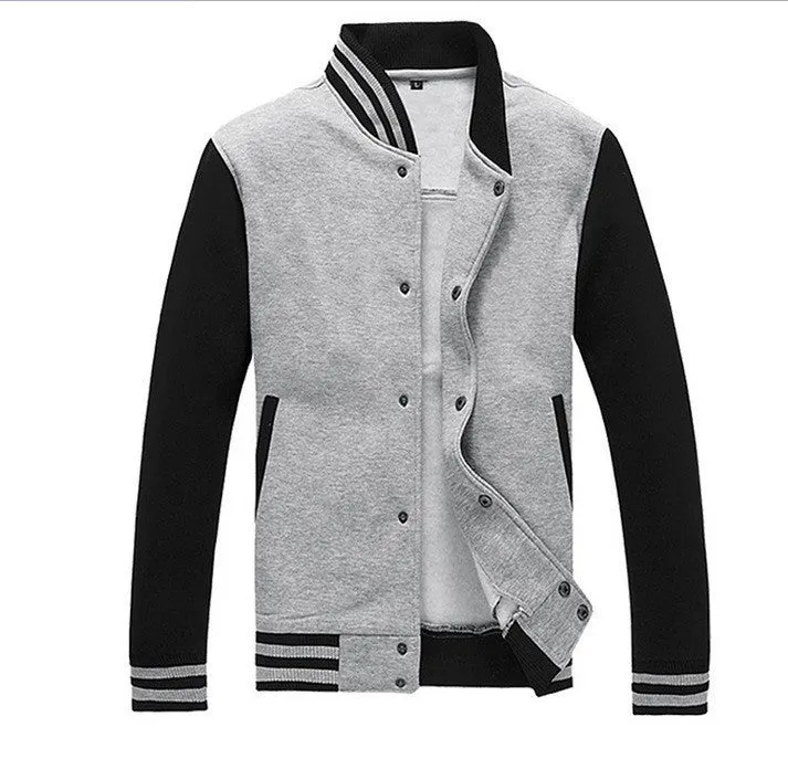 Baseball Jacket Men Sweatshirt College Sportswear Jackets Casual Slim Fit Jacket Mens Clothing 10 Colors