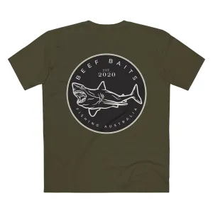 Beef Baits fishing Australia 2020 shark print Men's Staple Tee