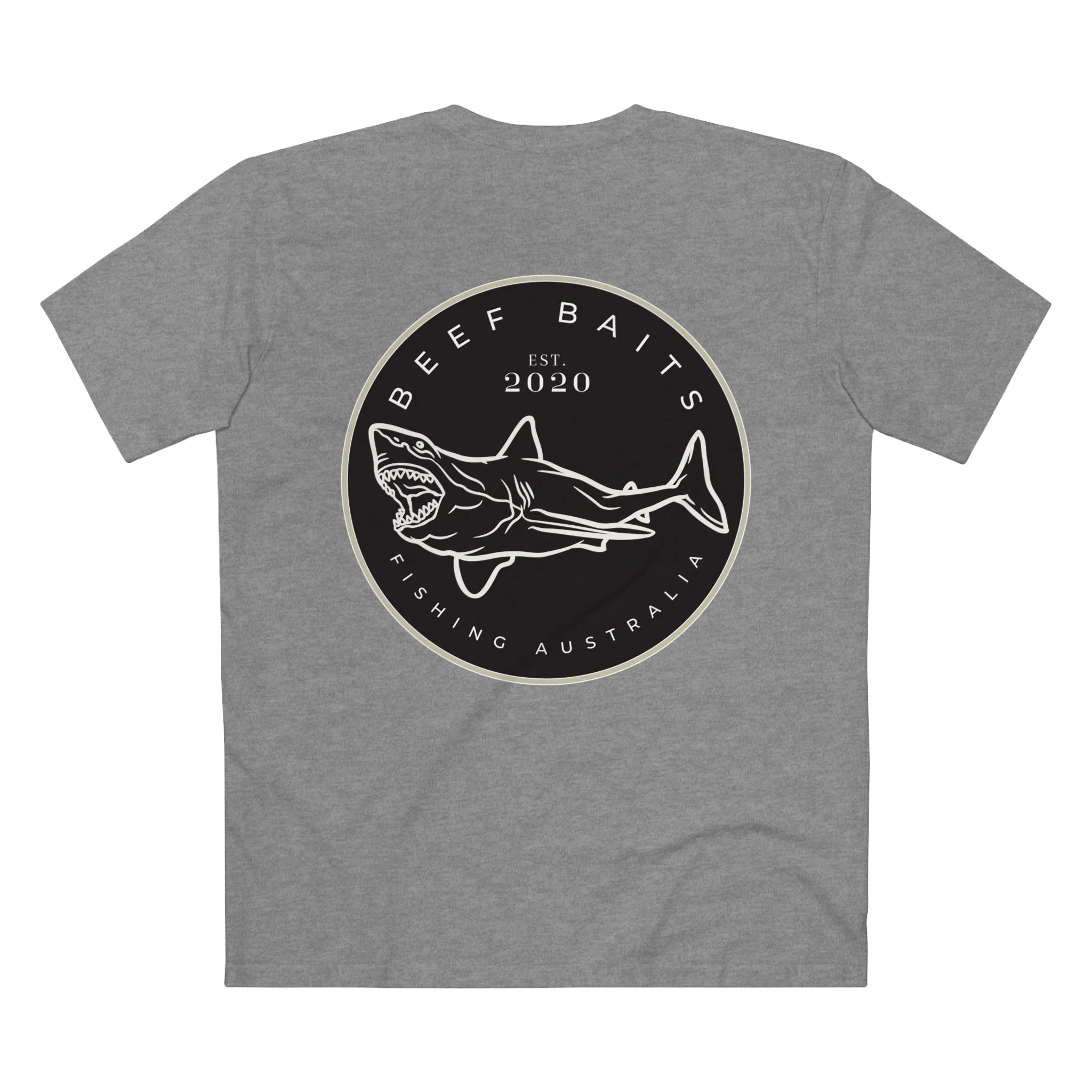 Beef Baits fishing Australia 2020 shark print Men's Staple Tee