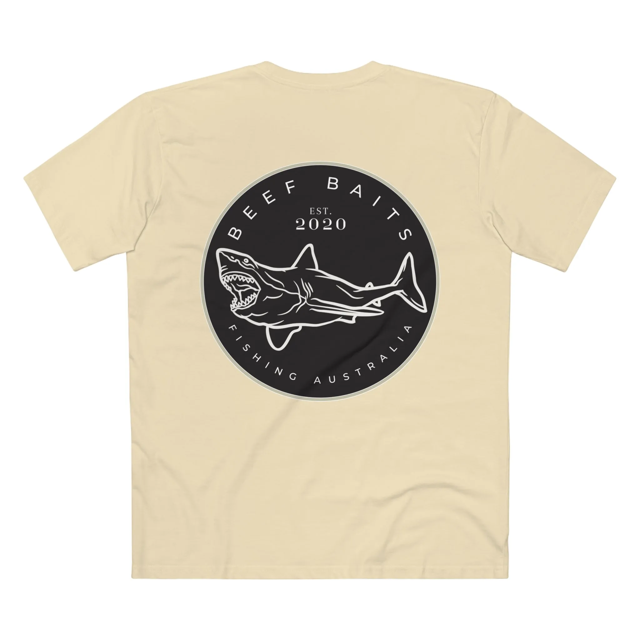 Beef Baits fishing Australia 2020 shark print Men's Staple Tee