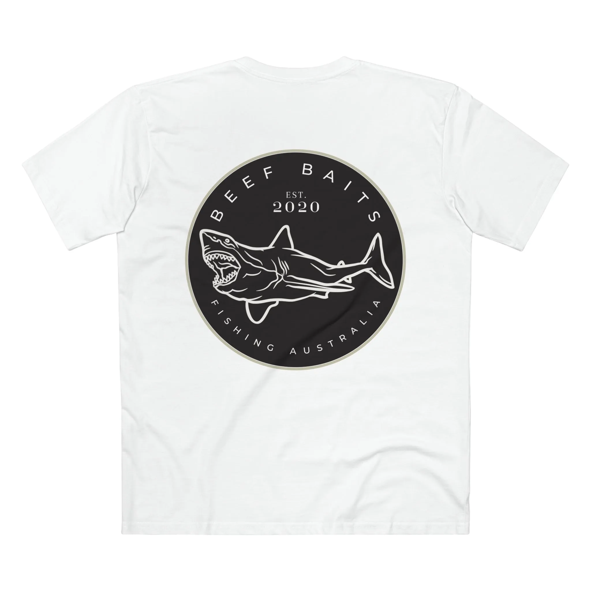 Beef Baits fishing Australia 2020 shark print Men's Staple Tee