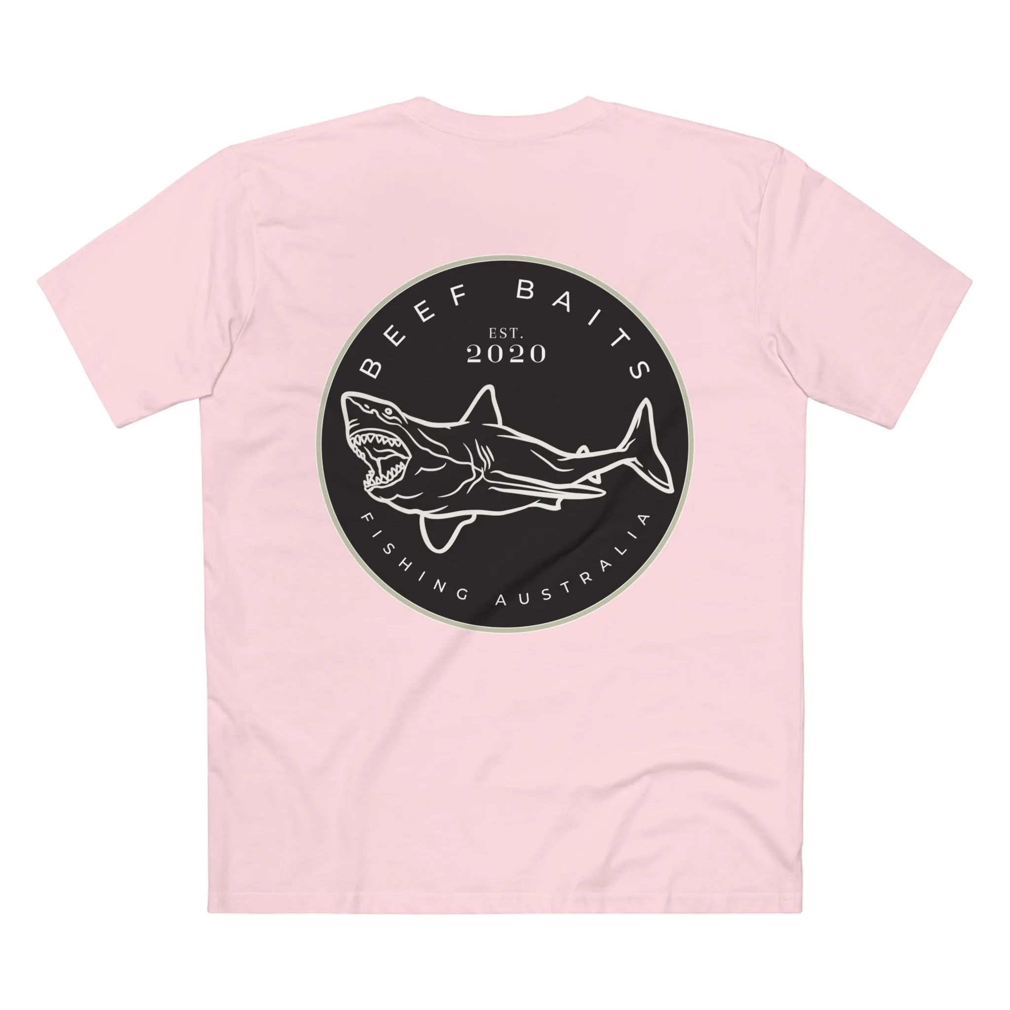 Beef Baits fishing Australia 2020 shark print Men's Staple Tee