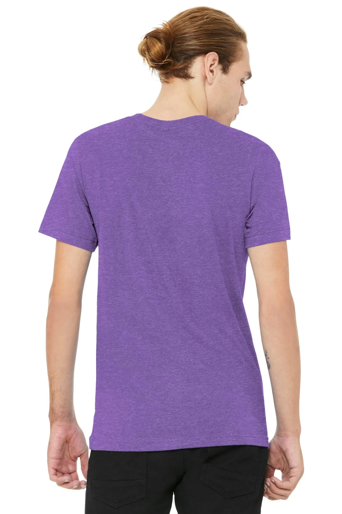 BELLA CANVAS  Unisex Heather CVC Short Sleeve Tee. BC3001CVC Heather Team Purple