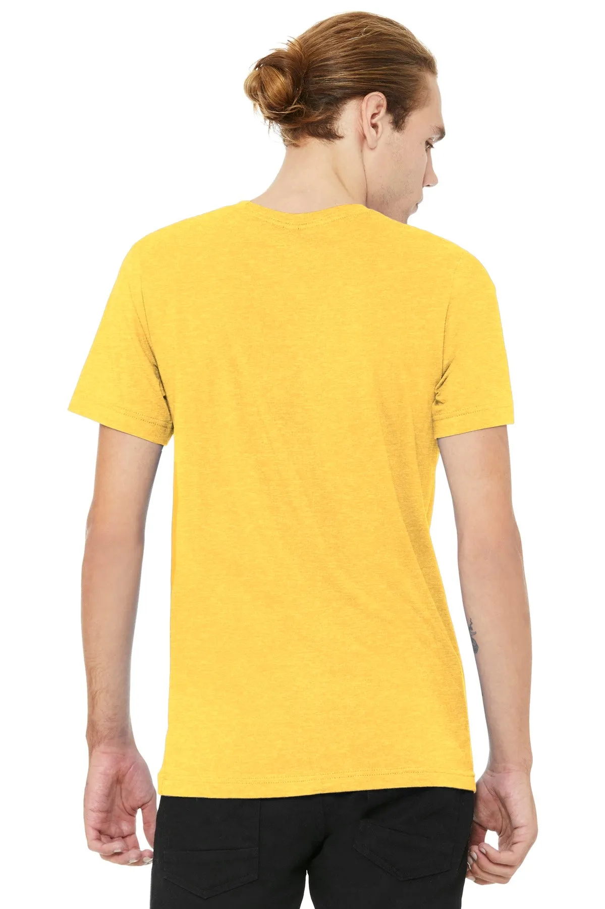 BELLA CANVAS  Unisex Heather CVC Short Sleeve Tee. BC3001CVC Heather Yellow Gold