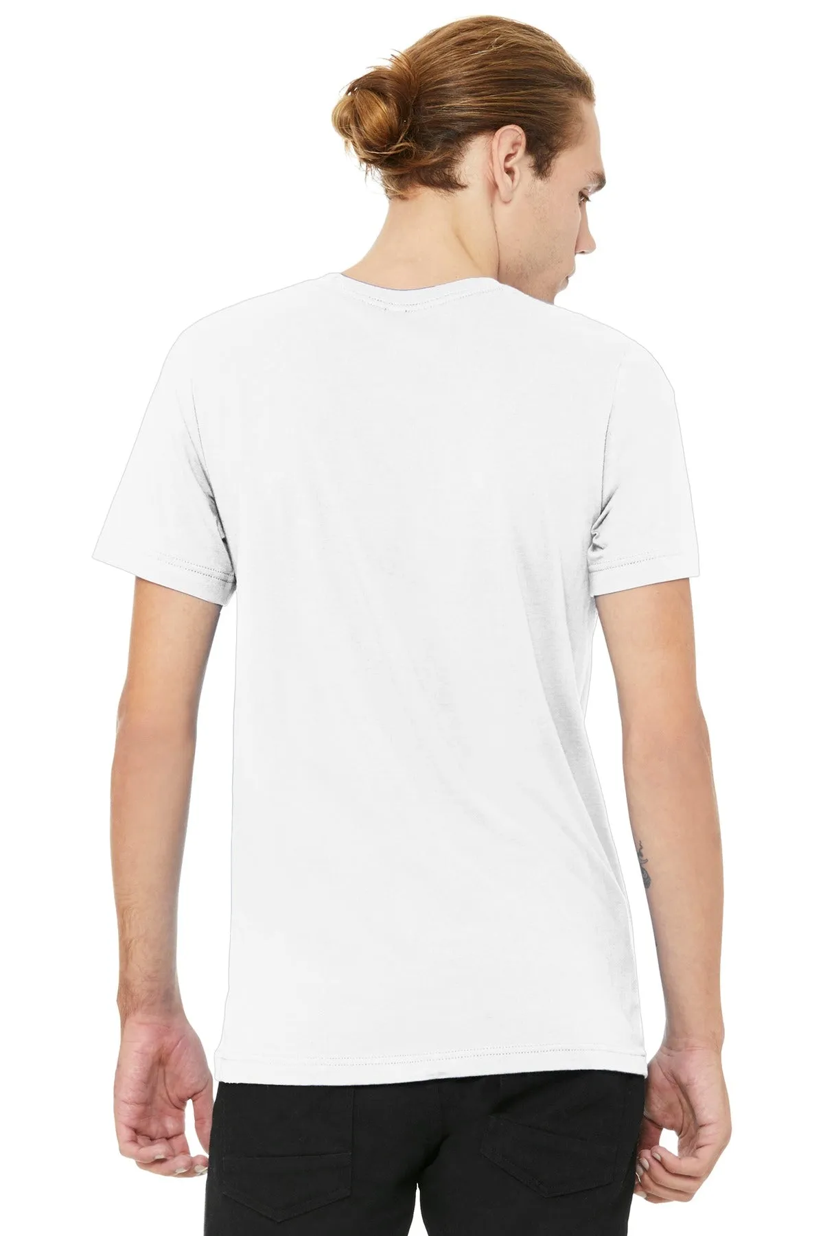 BELLA CANVAS  Unisex Heather CVC Short Sleeve Tee. BC3001CVC Solid White Blend