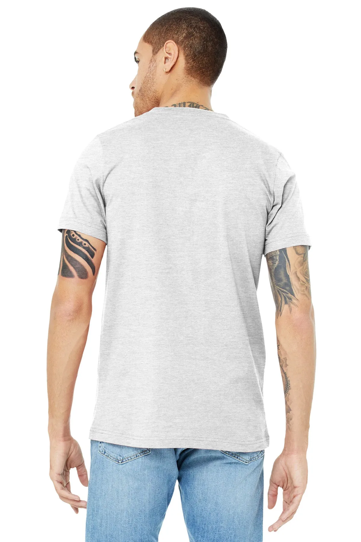 BELLA CANVAS  Unisex Jersey Short Sleeve V-Neck Tee. BC3005 Ash