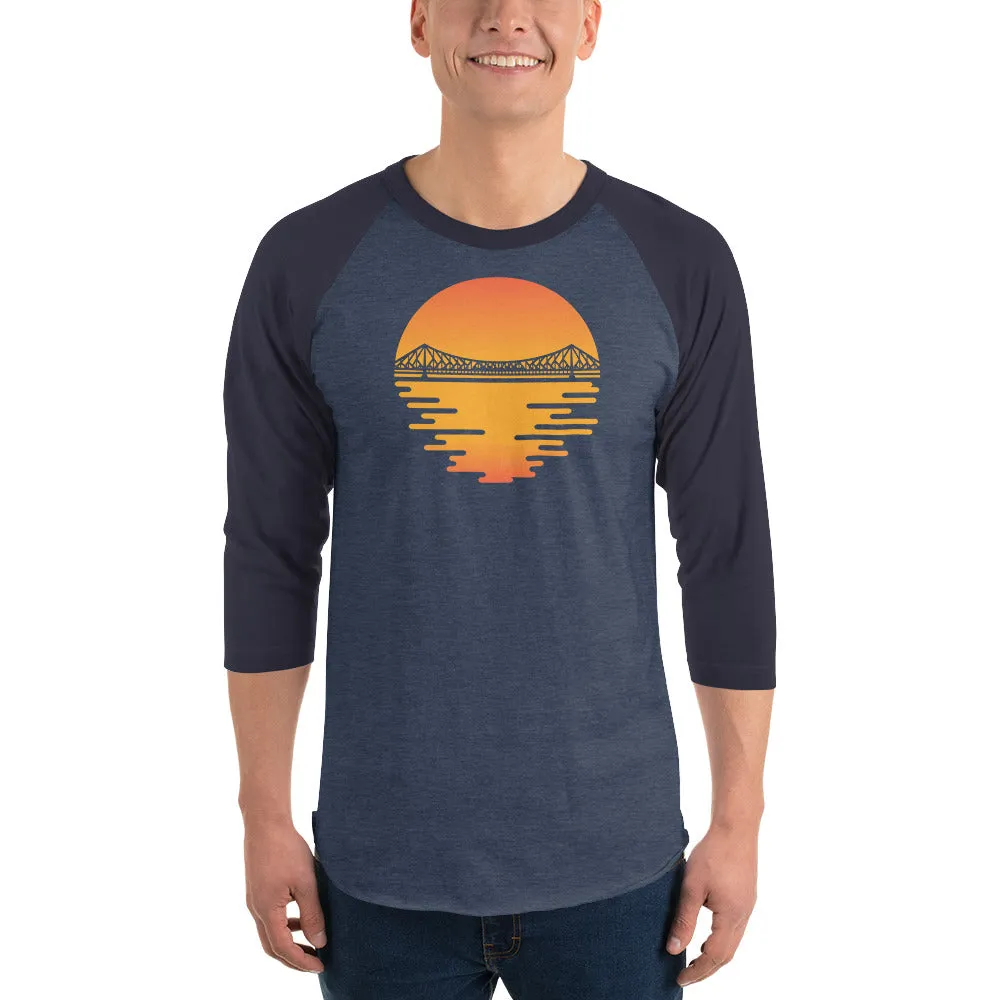 Bengali Unisex Fine Jersey Raglan Tee - Howrah by the Dawn