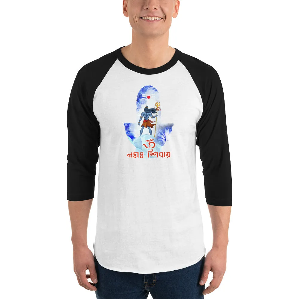 Bengali Unisex Fine Jersey Raglan Tee - Om Namah Shivay-02