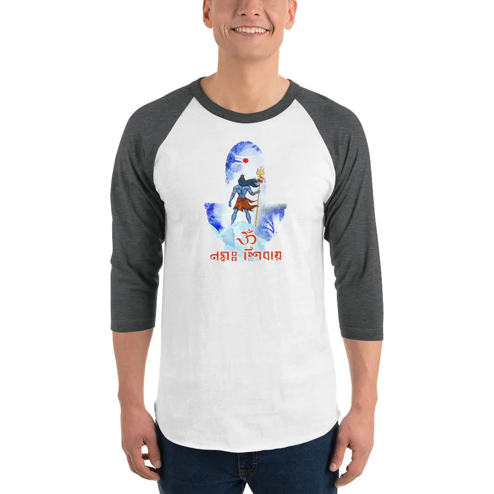 Bengali Unisex Fine Jersey Raglan Tee - Om Namah Shivay-02