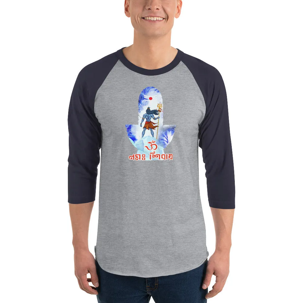 Bengali Unisex Fine Jersey Raglan Tee - Om Namah Shivay-02