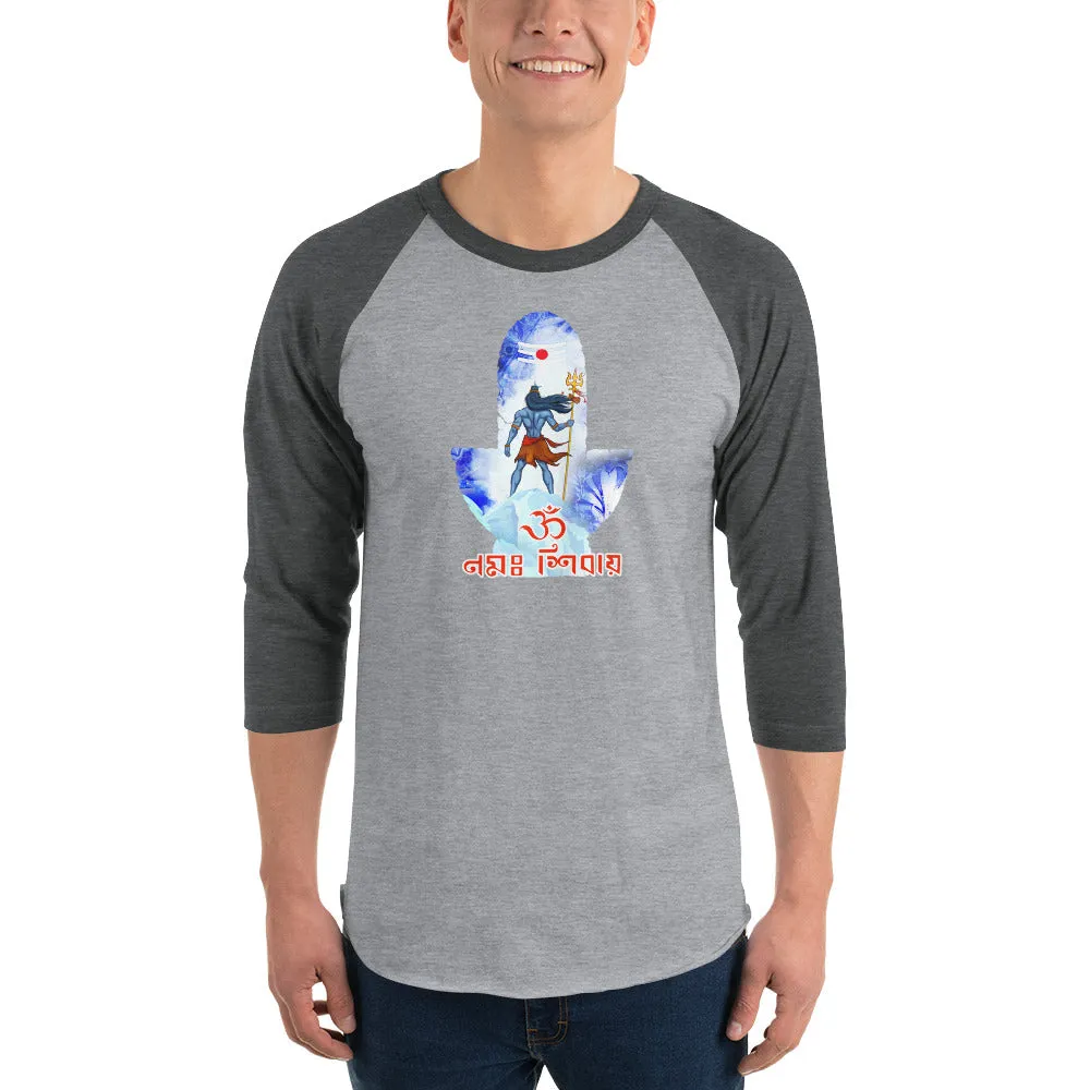 Bengali Unisex Fine Jersey Raglan Tee - Om Namah Shivay-02