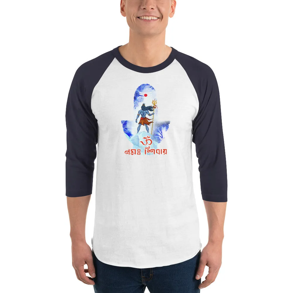 Bengali Unisex Fine Jersey Raglan Tee - Om Namah Shivay-02
