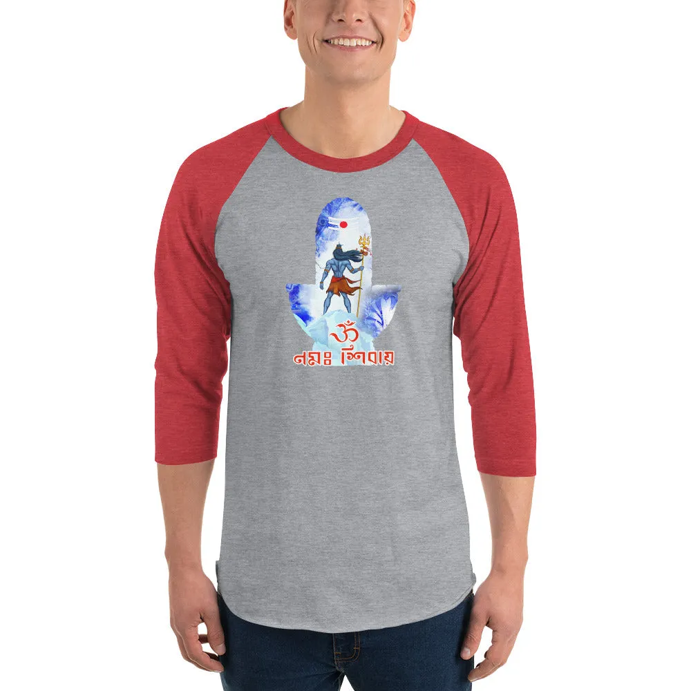 Bengali Unisex Fine Jersey Raglan Tee - Om Namah Shivay-02