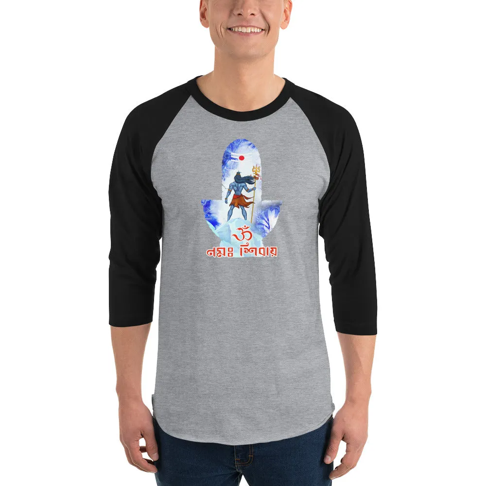 Bengali Unisex Fine Jersey Raglan Tee - Om Namah Shivay-02