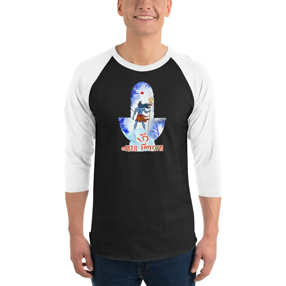 Bengali Unisex Fine Jersey Raglan Tee - Om Namah Shivay-02