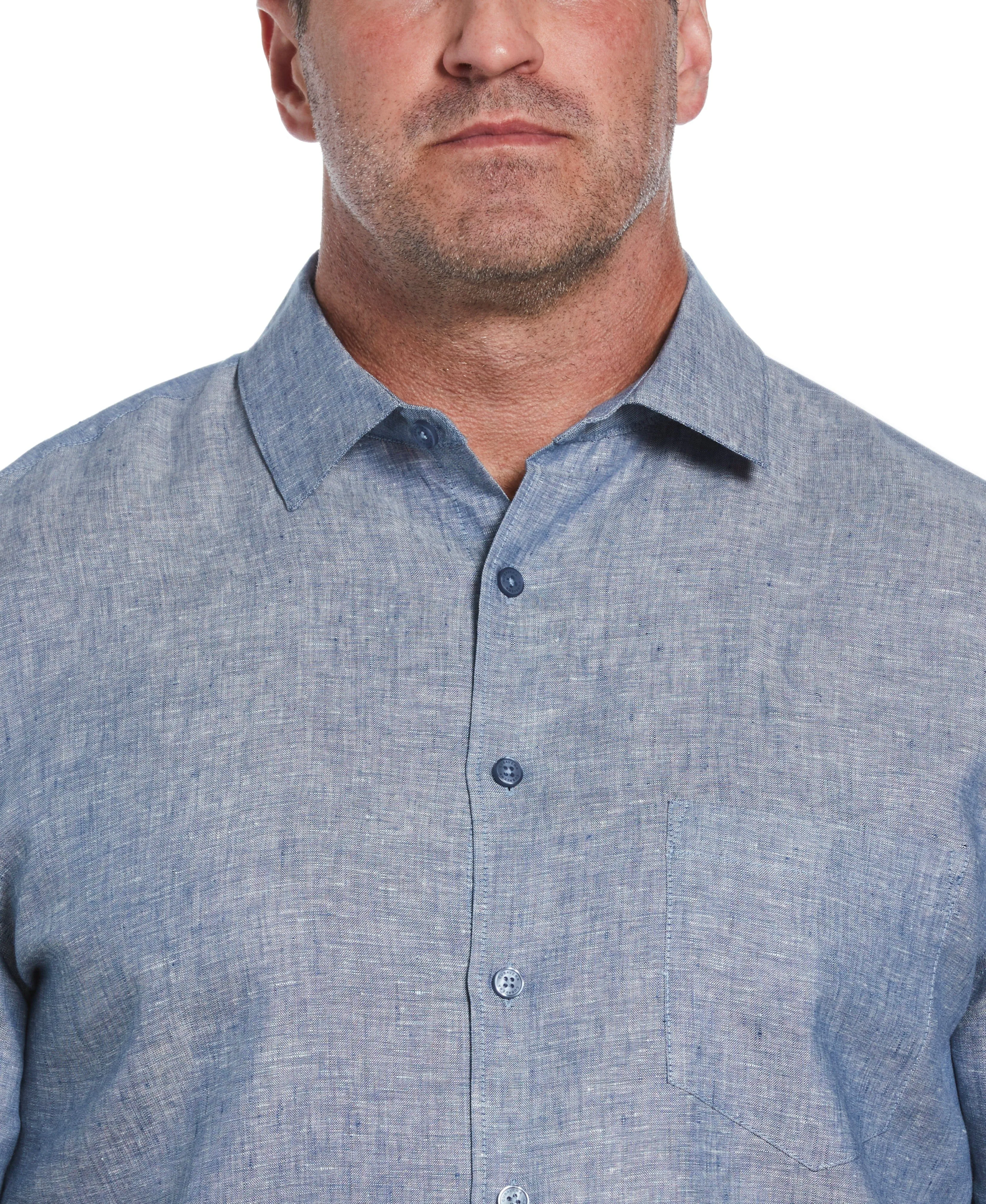 Big & Tall Classic Two-Tone Linen Shirt